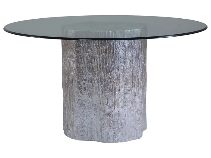 Artistica Home Signature Designs Trunk Segment Round Dining Table in Silver 2037-870-56C