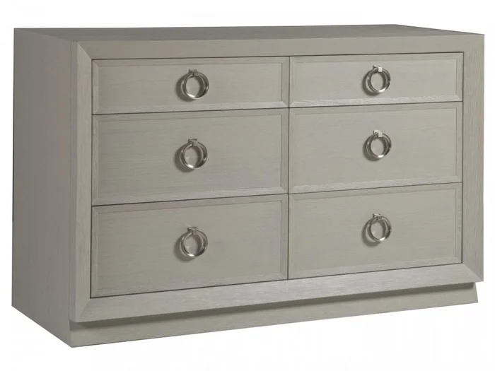 Artistica Home Signature Designs Zeitgeist White Double Dresser in Gray 2140-222