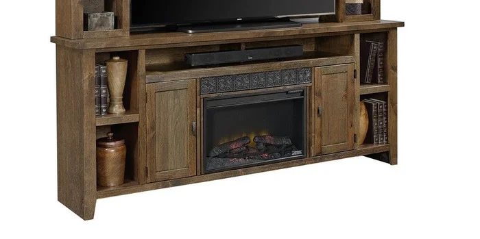 Aspenhome Alder Grove 84″ Fireplace Console in Brindle WDG1902-BDL