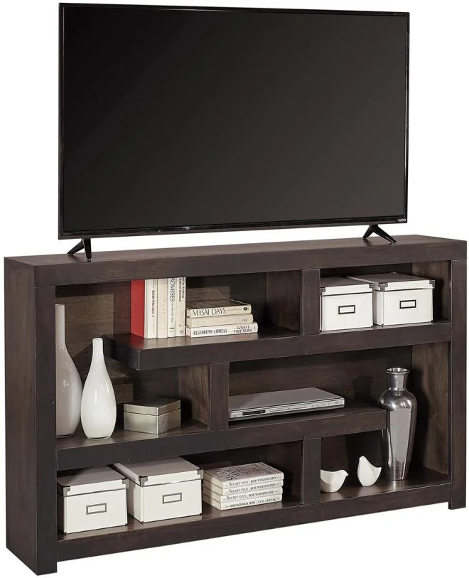Aspenhome Avery Loft 60″ Open Display/Console in Ghost Black DY960-GHT