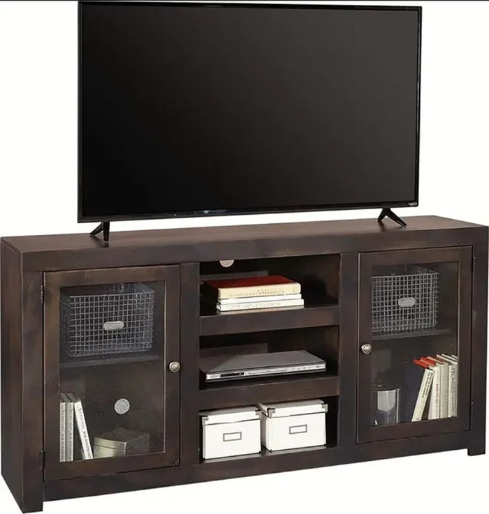 Aspenhome Avery Loft 65″ Console w/ 2 Doors in Ghost Black DY1241-GHT