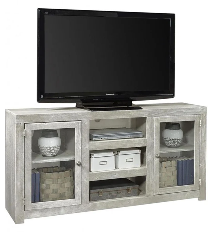Aspenhome Avery Loft 65″ Console w/ 2 Doors in Limestone WDY1241-LIM