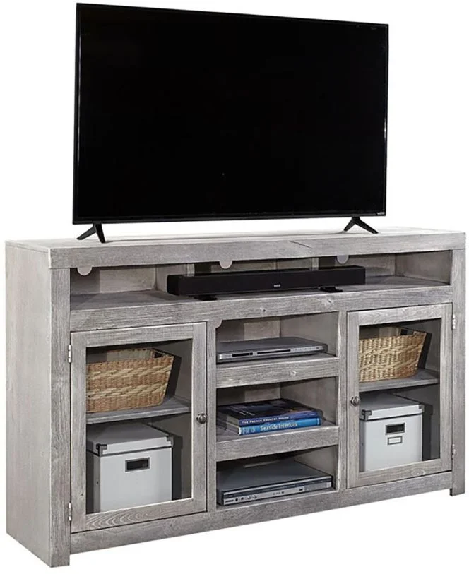 Aspenhome Avery Loft 65″ Highboy Console w/ 2 Doors in Limestone WDY1244-LIM