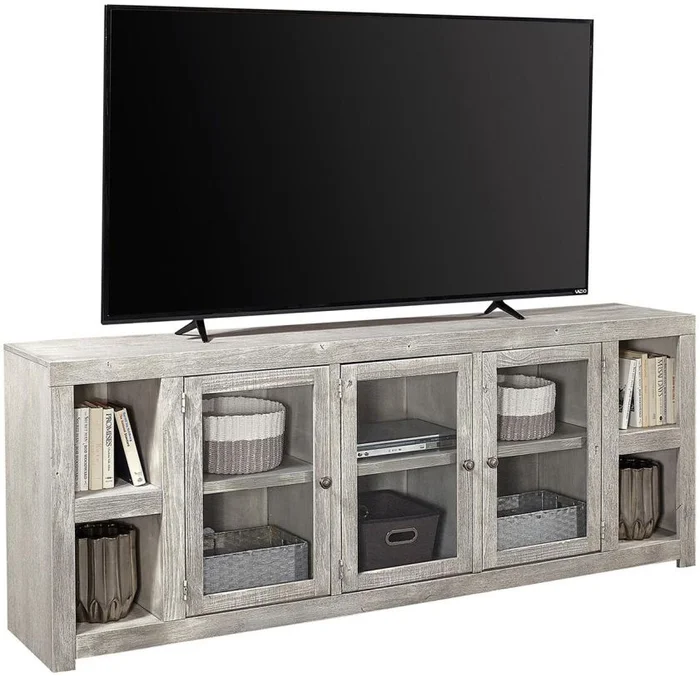 Aspenhome Avery Loft 84″ Console w/ 3 Doors in Limestone WDY1263-LIM