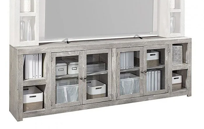 Aspenhome Avery Loft 97″ Console w/ 4 Doors in Limestone WDY1270-LIM