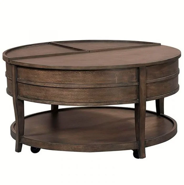 Aspenhome Blakely Lift Top Round Cocktail Table in Sable Brown I540-9100