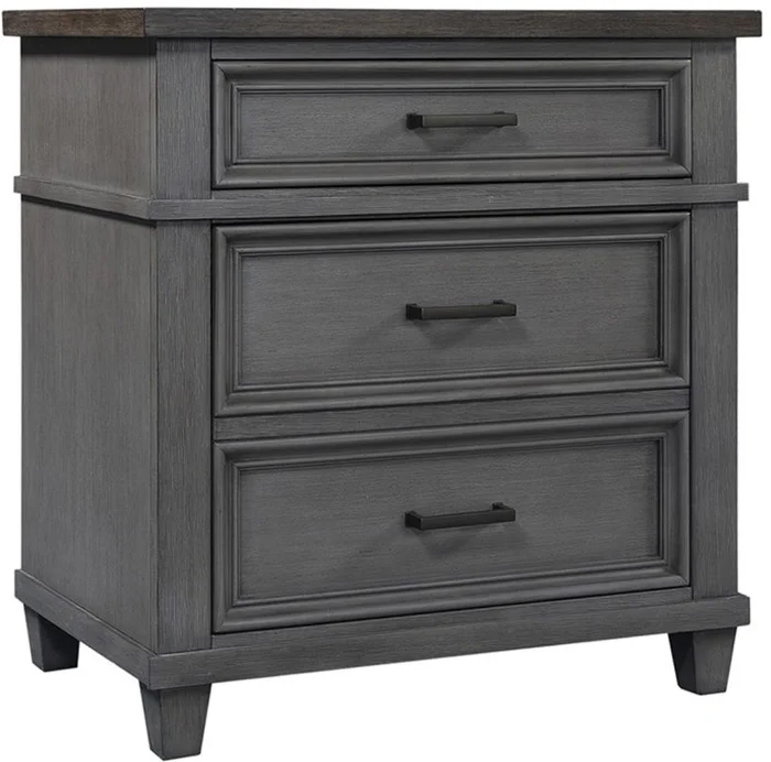 Aspenhome Caraway 2 Drawer Nightstand in Aged Slate I248-450-SLT-1