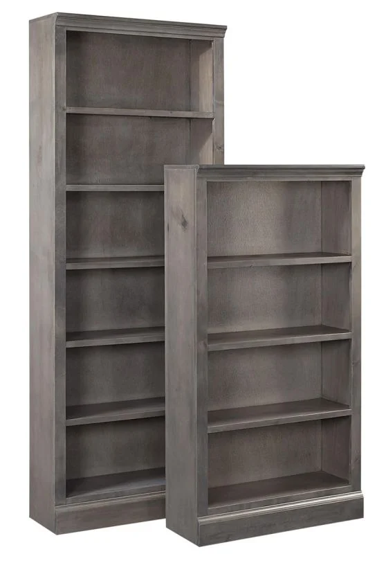 Aspenhome Churchill 48″ Bookcase with 2 Fixed Shelves in Smokey Grey DR3448-GRY