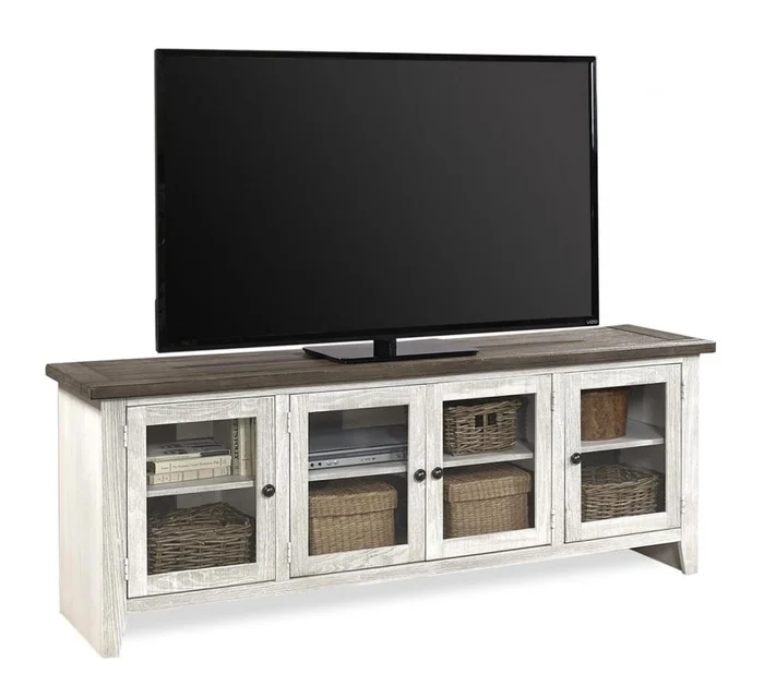 Aspenhome Eastport 74″ Console with 4 Doors in Drifted White WME1250-DWT