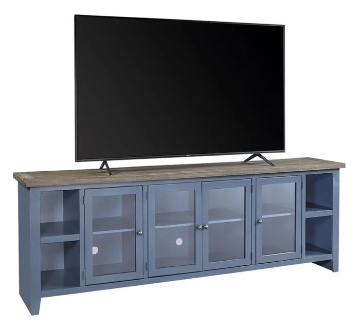Aspenhome Eastport 97″ Console with 4 Doors in Malta Blue ME1270-MBL