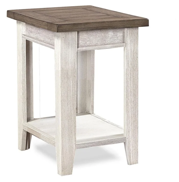Aspenhome Eastport Chairside Table in Drifted White WME913-DWT