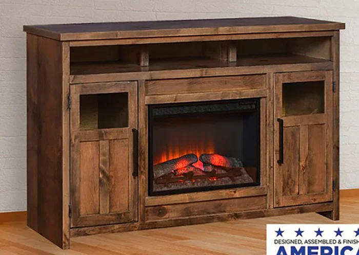 Aspenhome Finnegan 66″ Fireplace Console in Brown DTT1940-SBR