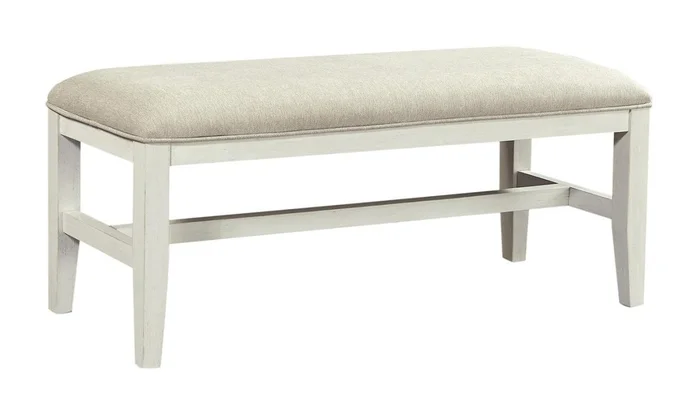 Aspenhome Furniture Charlotte Bench in White I218-468-WHT EST SHIP TIME IS 2 WEEKS