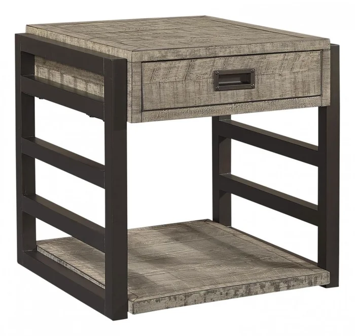 Aspenhome Furniture Grayson End Table in Cinder Grey I215-9140 EST SHIP TIME IS 2 WEEKS