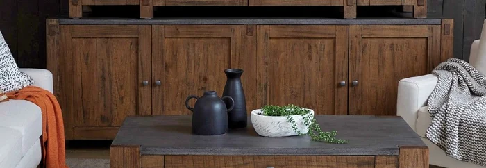 Aspenhome Harlow 96″ Console w/ 4 Doors in Saddle I3093-296-SDL