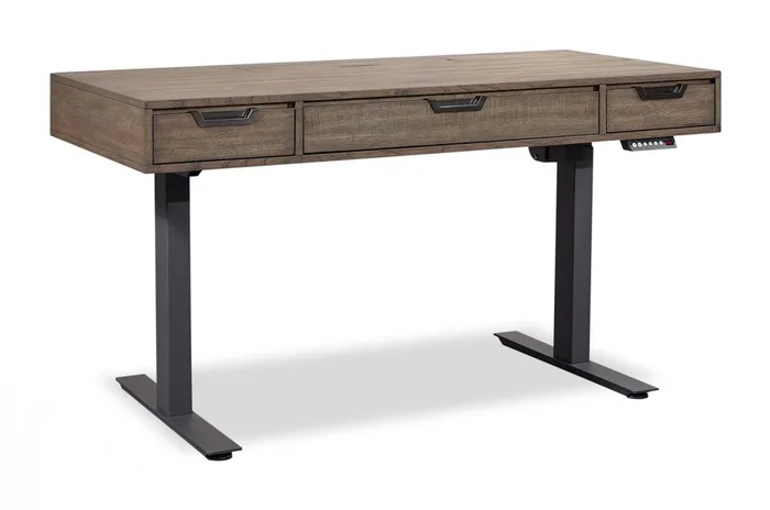 Aspenhome Harper Point 60″ Adjustable Lift Top Desk in Grey EST SHIP TIME IS 2 WEEKS