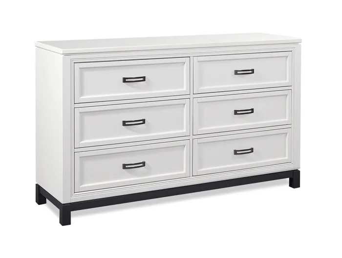 Aspenhome Hyde Park 6 Drawer Dresser in White I32-453-WHT EST SHIP TIME IS 2 WEEKS