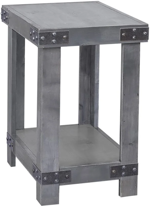 Aspenhome Industrial Chairside Table in Lighthouse Grey WMN913-LGH CUSTOM ITEM