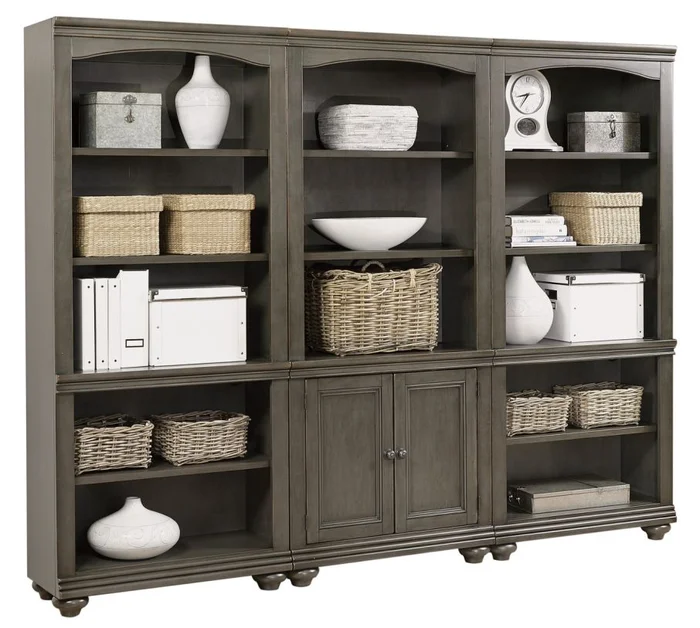 Aspenhome Oxford Bookcase in Peppercorn EST SHIP TIME IS 2 WEEKS