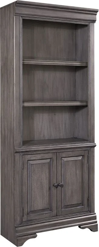Aspenhome Sinclair Door Bookcase in Ash Grey I224-332