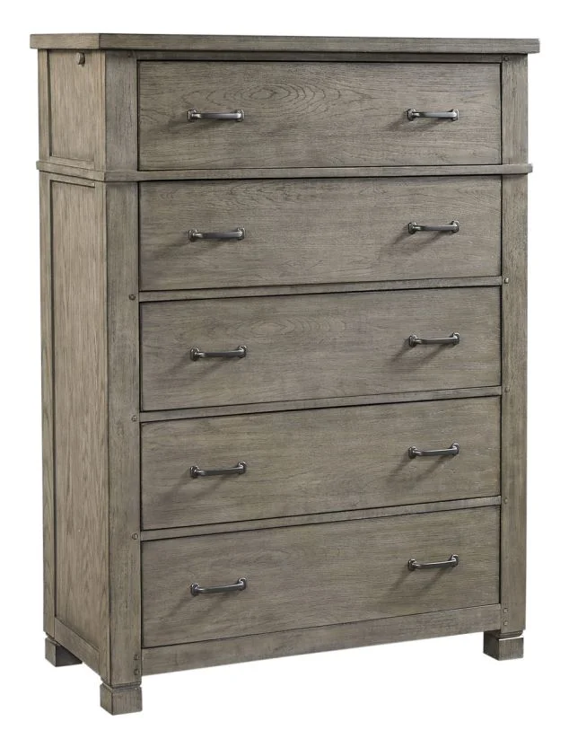 Aspenhome Tucker Drawer Chest in Stone I45-456 EST SHIP TIME IS 2 WEEKS