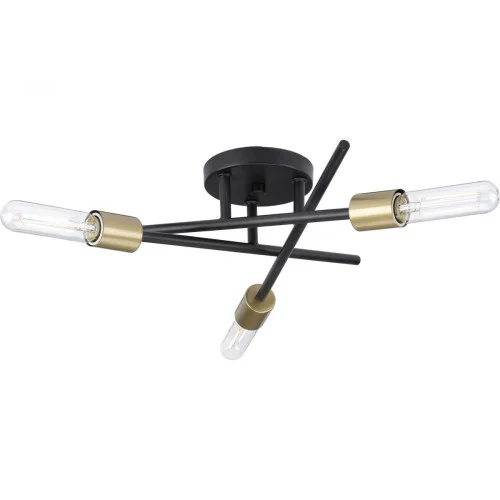Astra Collection Three-Light 18” Antique Bronze Modern Semi-Flush Mount Light (149|P350225-020)
