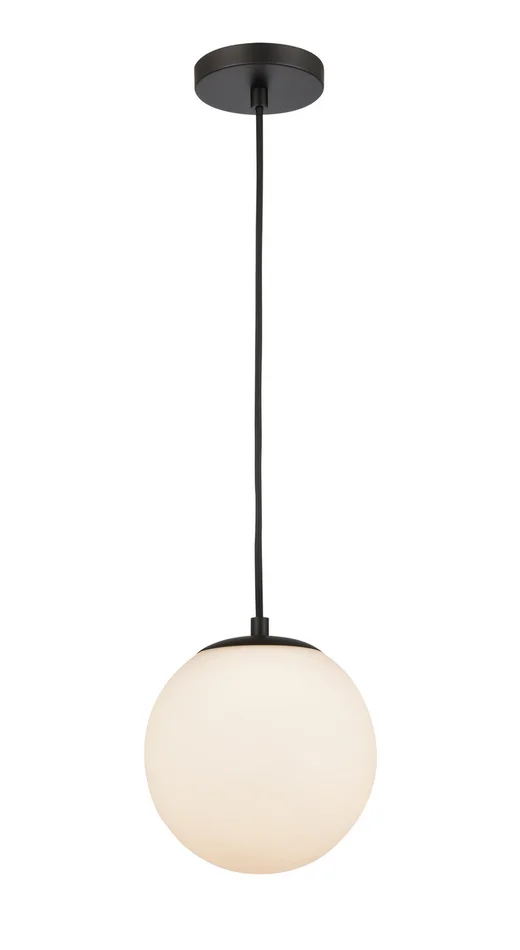 Auralume One Light Mini Pendant in Matte Black (405|608-BK-W)