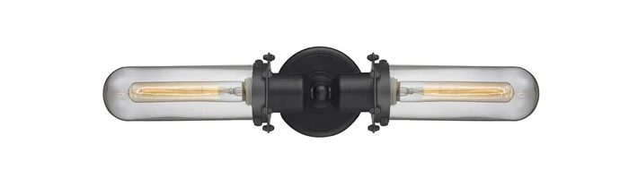 Austere LED Bath Vanity in Matte Black (405|900-2W-BK-CE228-BK-CL)