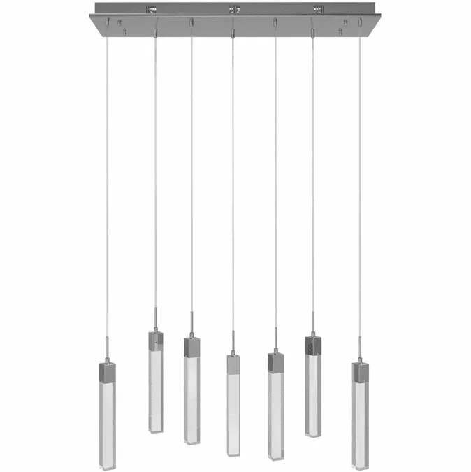 Avenue Lighting HF1900-7-GL-CH-SNW The Original Glacier Modern Polished Chrome LED Multi Hanging Lamp