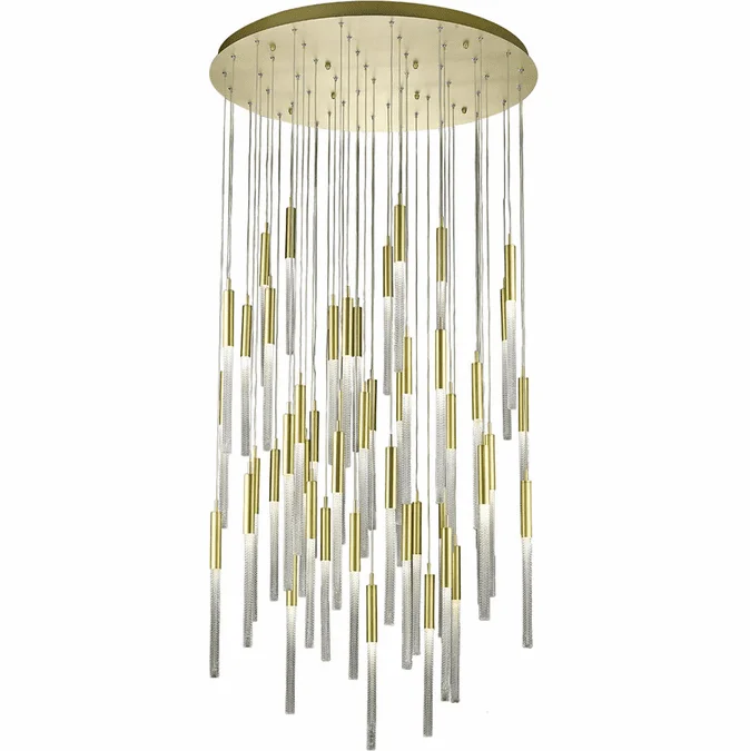 Avenue Lighting HF2051-BOA-BB Boa Modern Brushed Brass Halogen Multi Drop Ceiling Lighting