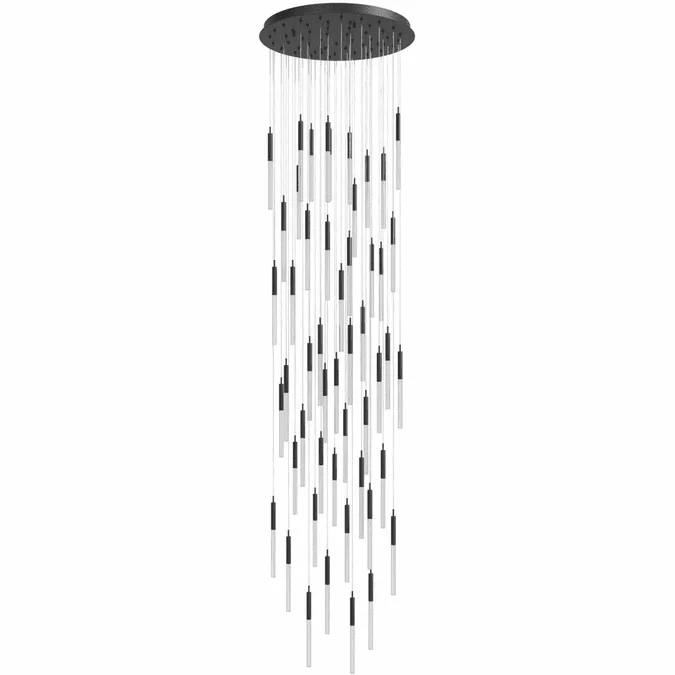 Avenue Lighting HF2051-BOA-BK Main St. Contemporary Black LED Multi Hanging Lamp