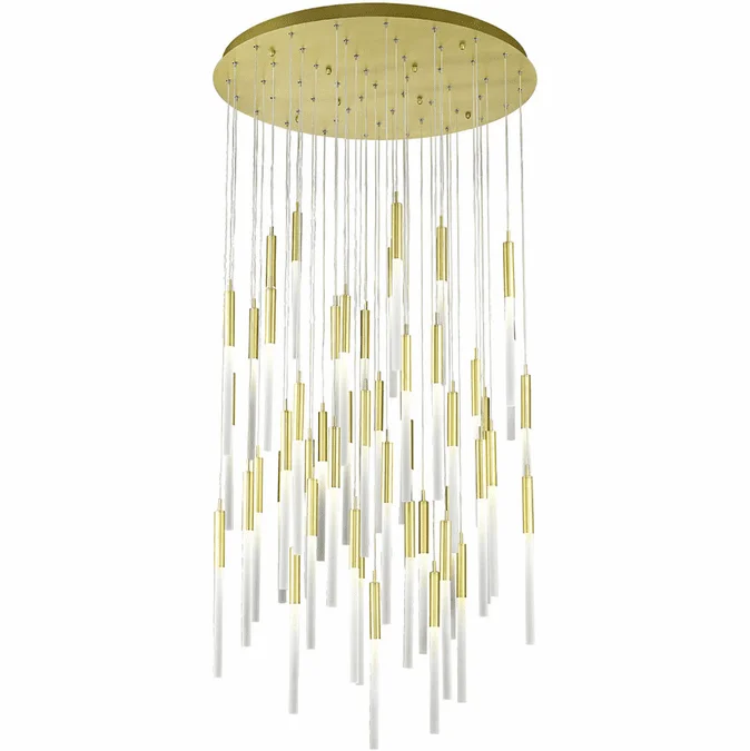 Avenue Lighting HF2051-FR-BB Main St. Modern Brushed Brass Halogen Multi Ceiling Pendant Light