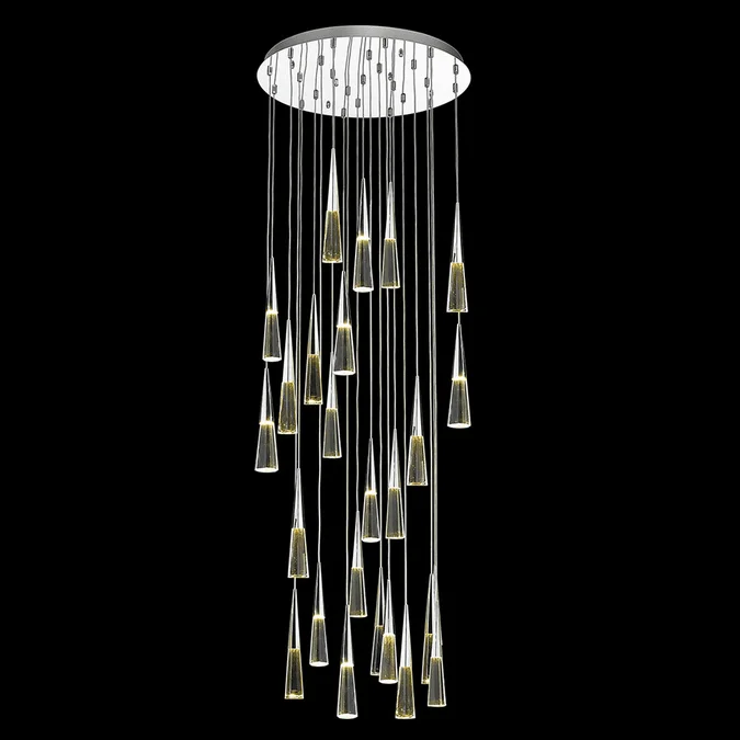Avenue Lighting HF3825-CH Avalon Contemporary Polished Chrome LED Multi Pendant Light