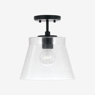 Baker One Light Pendant in Matte Black (65|346912MB)