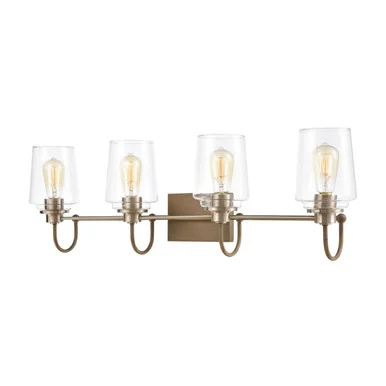 Bakersfield Four Light Vanity in Light Wood (45|46643/4)