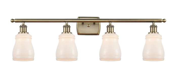 Ballston Four Light Bath Vanity in Antique Brass (405|516-4W-AB-G391)