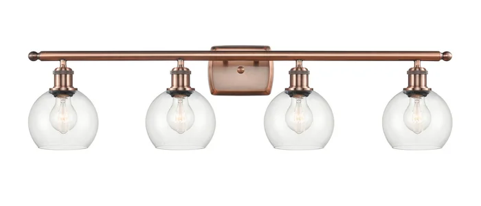 Ballston Four Light Bath Vanity in Antique Copper (405|516-4W-AC-G122-6)