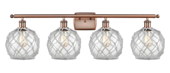 Ballston Four Light Bath Vanity in Antique Copper (405|516-4W-AC-G122-8RW)