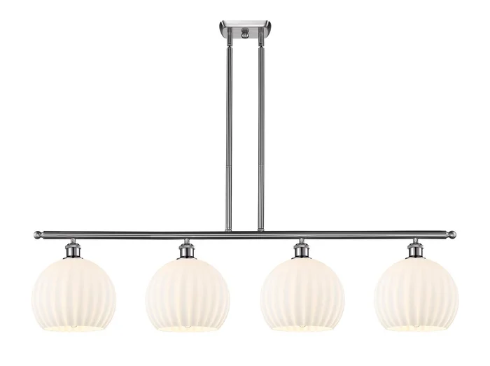 Ballston Four Light Island Pendant in Antique Brass (405|516-4I-AB-G1213-10)