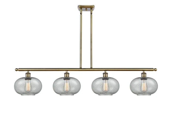 Ballston Four Light Island Pendant in Antique Brass (405|516-4I-AB-G247)