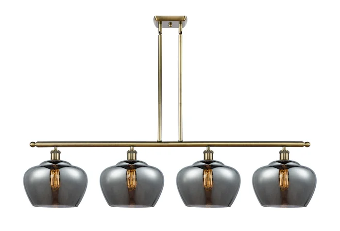 Ballston Four Light Island Pendant in Antique Brass (405|516-4I-AB-G93-L)