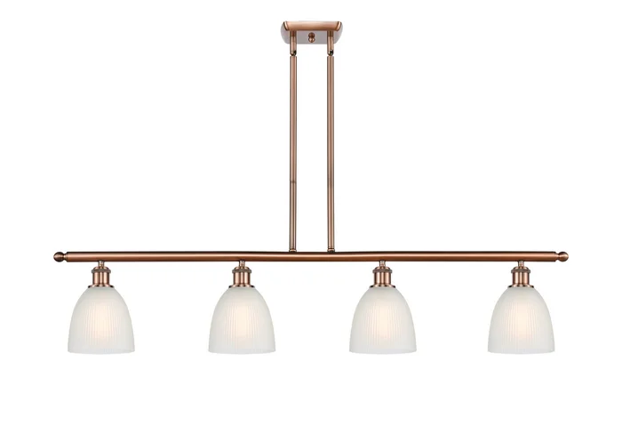 Ballston Four Light Island Pendant in Antique Copper (405|516-4I-AC-G381)