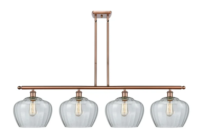 Ballston Four Light Island Pendant in Antique Copper (405|516-4I-AC-G92-L)