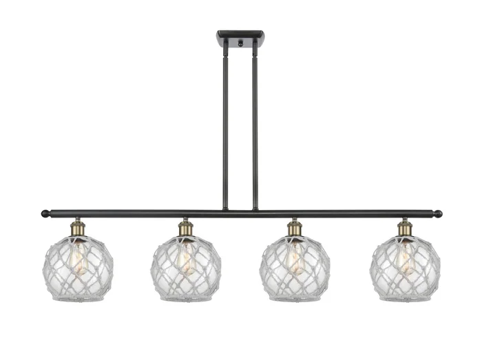Ballston Four Light Island Pendant in Black Antique Brass (405|516-4I-BAB-G122-8RW)