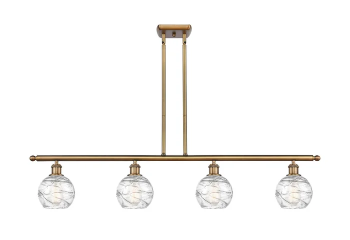 Ballston Four Light Island Pendant in Brushed Brass (405|516-4I-BB-G1213-6)