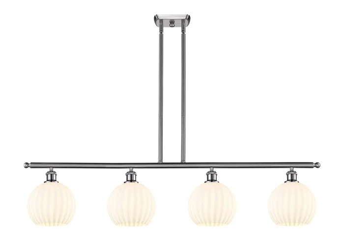 Ballston Four Light Island Pendant in Brushed Brass (405|516-4I-BB-G122-8)