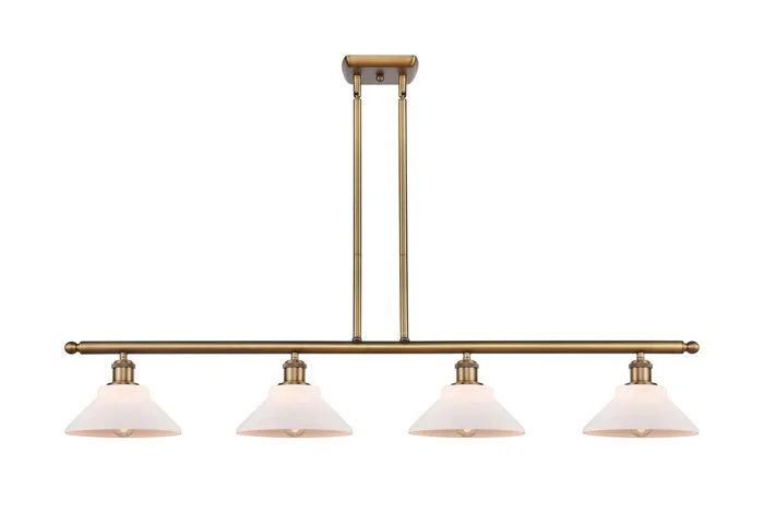 Ballston Four Light Island Pendant in Brushed Brass (405|516-4I-BB-G131)