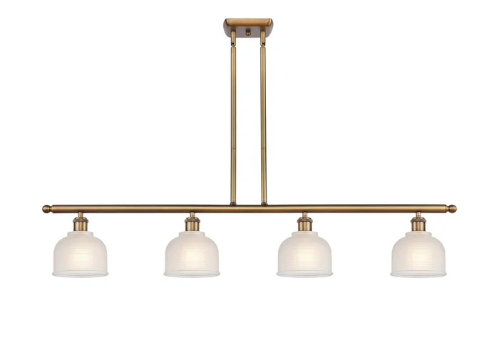 Ballston Four Light Island Pendant in Brushed Brass (405|516-4I-BB-G411)