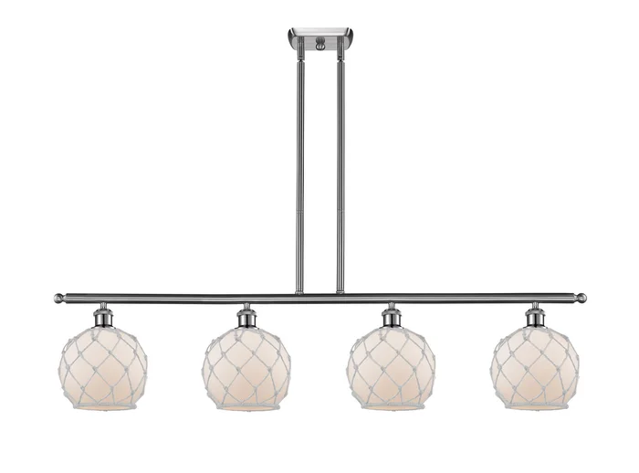 Ballston Four Light Island Pendant in Brushed Satin Nickel (405|516-4I-SN-G121-8RW)