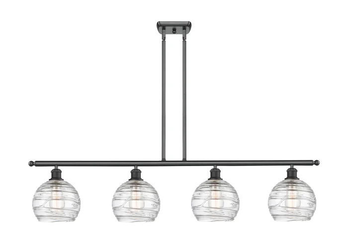 Ballston Four Light Island Pendant in Matte Black (405|516-4I-BK-G1213-8)